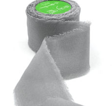 Gray Chiffon Silk Ribbon