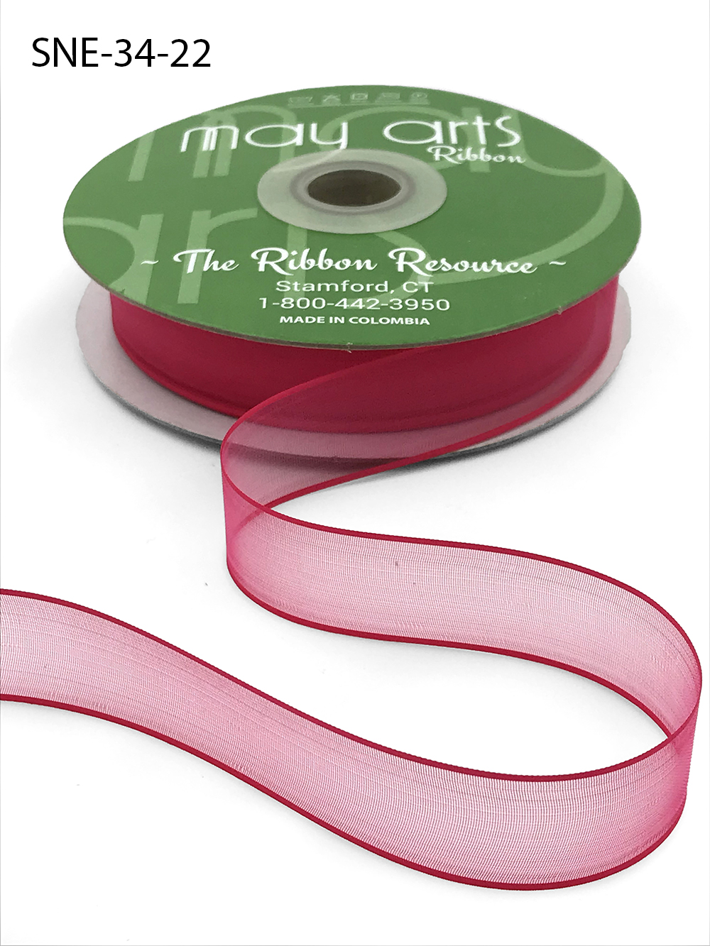 Ribbon, Organza Ribbon With Satin Edge, 3/8 Inch Wide