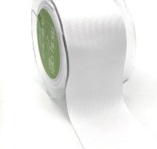 2.5 Inch Heavy-Weight (higher thread count) Classic Grosgrain Ribbon with Woven Edge - SX-25-01 white