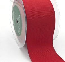 2.5 Inch Heavy-Weight (higher thread count) Classic Grosgrain Ribbon with Woven Edge - SX-25-14 red