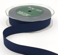 3/4 Inch Heavy-Weight (higher thread count) Classic Grosgrain Ribbon with Woven Edge - SX-34-03 Navy