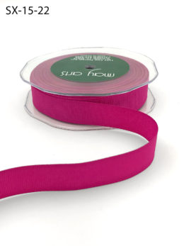 3/4 Inch Heavy-Weight (higher thread count) Classic Grosgrain Ribbon with Woven Edge - SX-34-22 Fuchsia