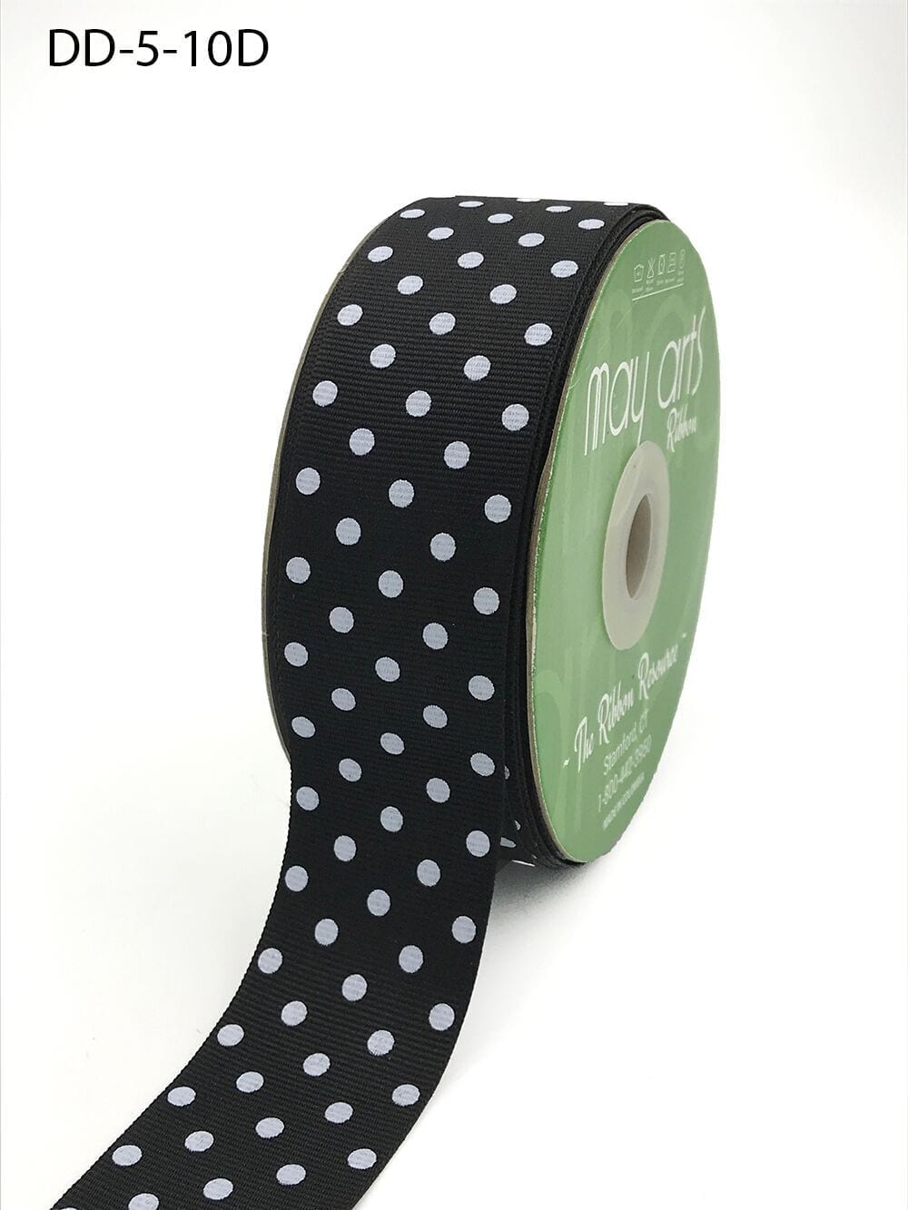 Polka Dot GROSGRAIN Ribbon 1/4 Inch by the Yard 5 10 20 Yard White Black  Rainbow of Colors 