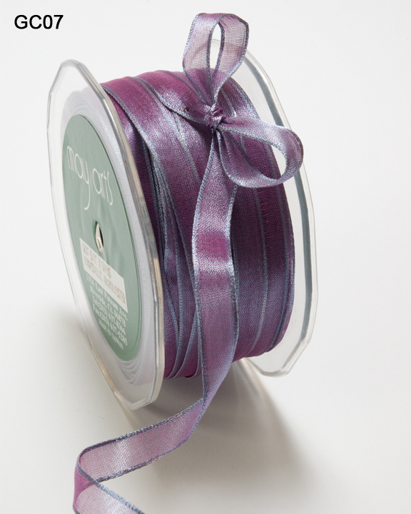 3/8 Inch Metallic Iridescent Wired Ribbon May Arts Ribbon