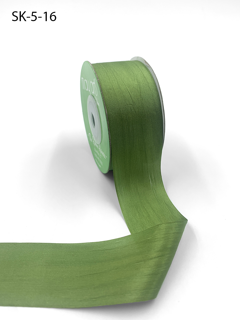 Olive Linen Ribbon - 1.5 Wide Online Ribbon - May Arts