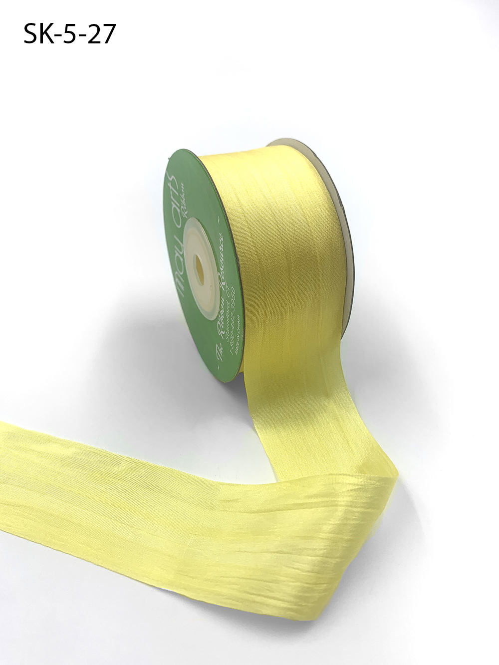 Wired Colored String Ribbon - May Arts - Yellow KS27 - 5 yds