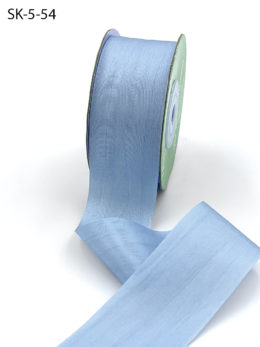 May Arts 1cm Wide Ribbon, Light Blue Cheque