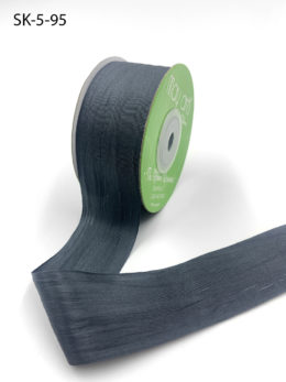 May Arts 1.25 inch Silk Ribbon 32 yd Gray