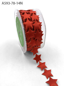 Red Satin Star Adhesive Ribbon Decorative Tape Americana Ribbon