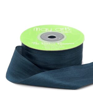 1.25 Inch 100% Hand-Dyed Silk Ribbon with Woven Edge - SK-5-55 RAINFOREST