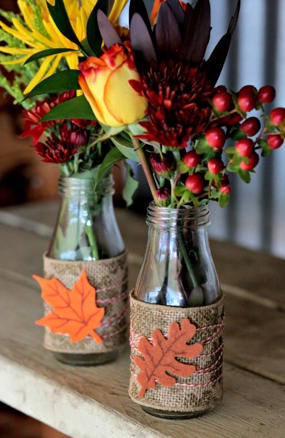 DIY Thanskgiving Table Vases