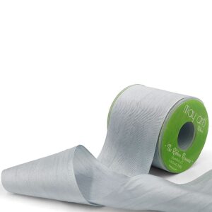 2 Inch 100% Hand-Dyed Silk Ribbon with Woven Edge - SK-2-31 GREY