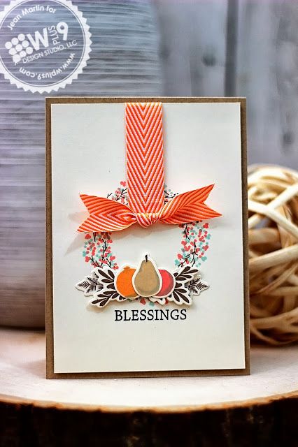 Thanksgiving crafts DIY thanksgiving handmade card with chevron ribbon