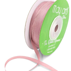 1/8 Inch 100% Hand-Dyed Silk Ribbon with Woven Edge - SK-8-65 WOOD ROSE