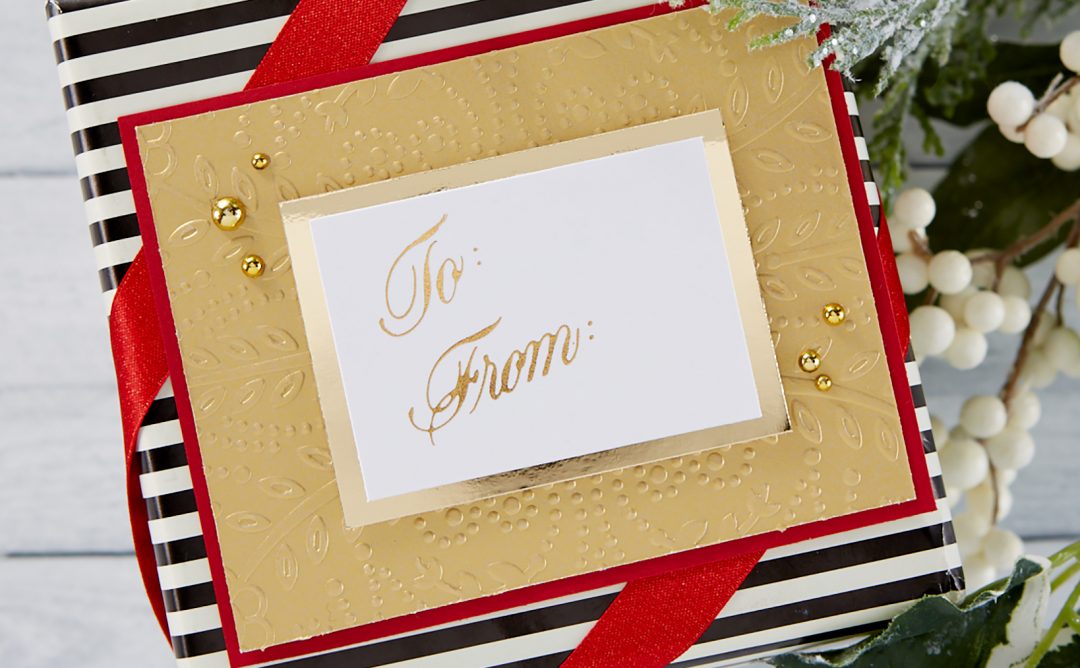 Christmas Gift Wrap Idea red satin ribbon