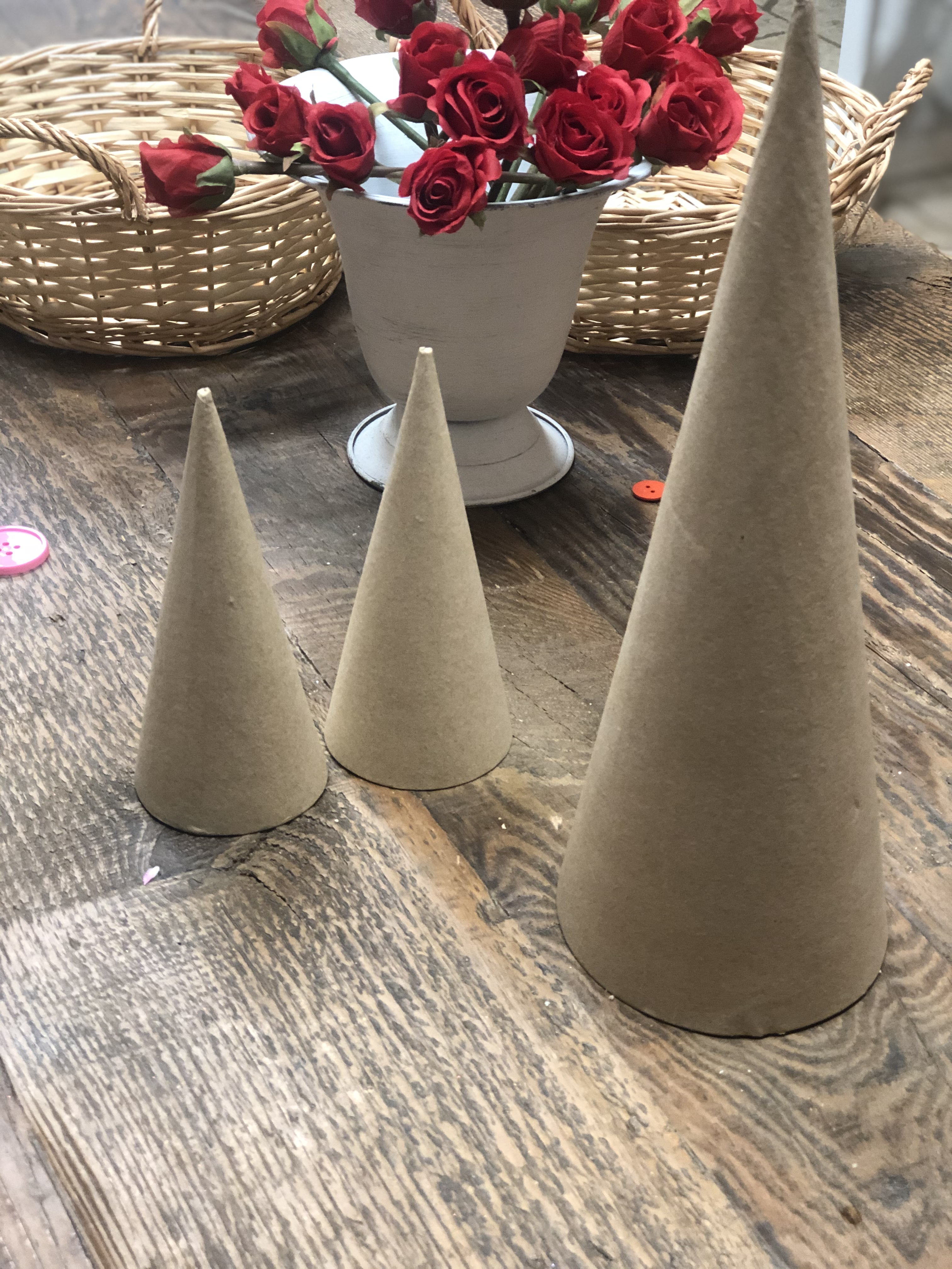 DIY Valentine's Day Cone Trees To Love - Featuring May Arts Ribbon