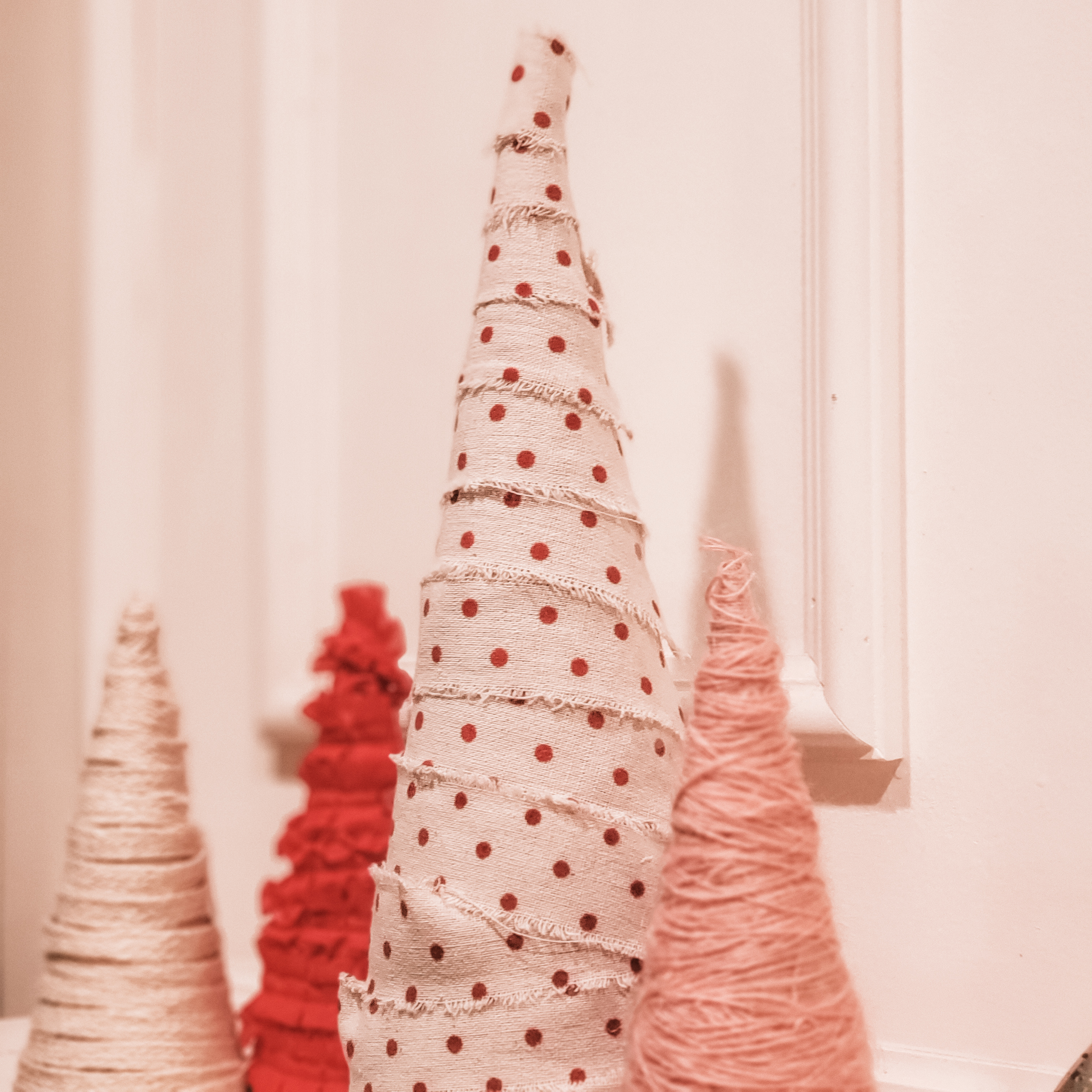 DIY Valentine's Day Craft V-Day Ribbon Cone Tree Ribbon Craft