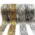 Products 1.25" Organza Backed Metallic Web RIbbon Halloween Ribbon