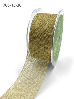 1.5" Gold Metallic Knit Net Crochet RIbbon