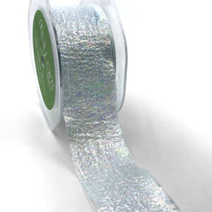 Sky Blue Iridescent Holographic Crepe Organza Mermaid Ribbon