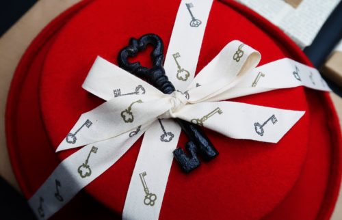 Key Print Cotton Ribbon Key to My Heart Valentine's Day Gift Wrap