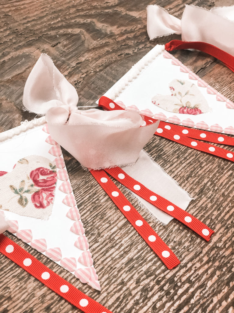 Valentine's Day Shabby Chic Ribbon Garland 