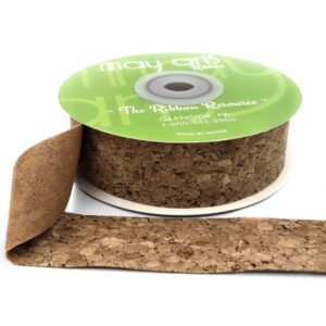 1 Inch Faux Cork Ribbon - 707-1-11 Natural