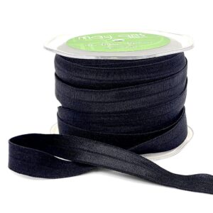 5/8 Inch Flat Fold Over Elastic - 465-58-10 Black
