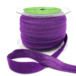 5/8 Inch Flat Fold Over Elastic - 465-58-47 Purple