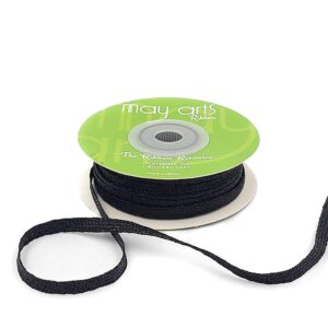 3/16 Inch Metallic Knitted Trim - 711-316-10 BLACK