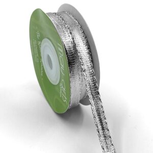 5/16 Inch Shiny Foil Lamé Ribbon - 712-14-31 SILVER