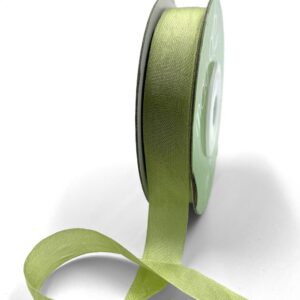 1/2 Inch 100% Hand-Dyed Silk Ribbon with Woven Edge - SK-12-18 CELERY