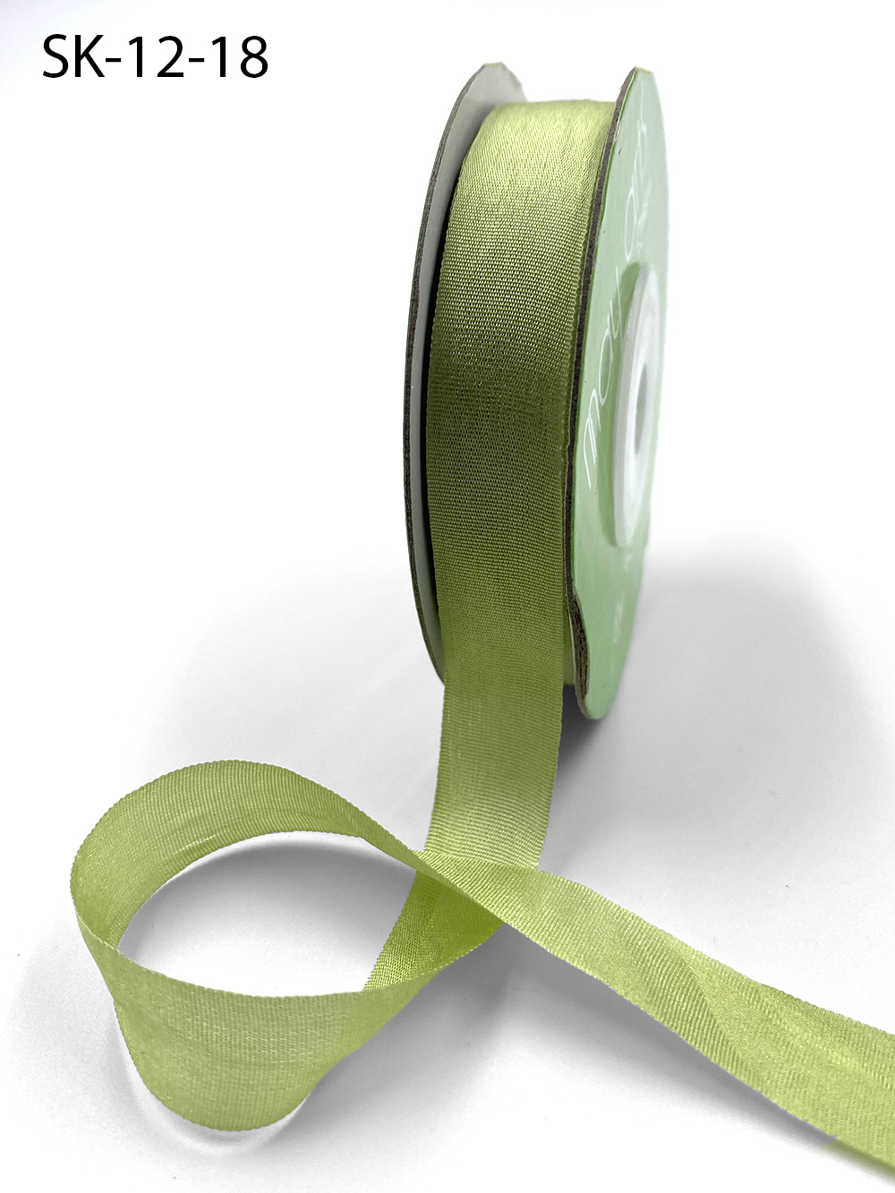 Sage Green Silk Satin Ribbon - 100% silk - Sew Vintagely