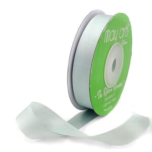 1/2 Inch 100% Hand-Dyed Silk Ribbon with Woven Edge - SK-12-34 LIGHT BLUE