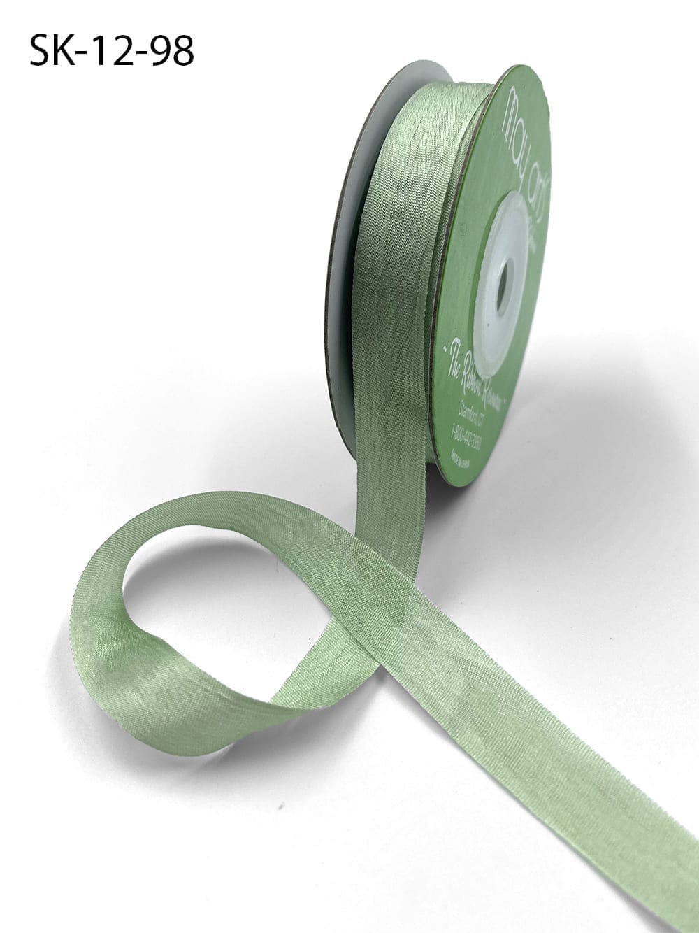 1/2 Inch 100% Hand-Dyed Silk Ribbon with Woven Edge - May Arts Ribbon