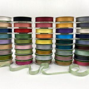 1/2 Inch 100% Hand-Dyed Silk Ribbon with Woven Edge
