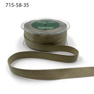5/8 Inch Fuzzy Woven Ribbon - 715-58-35 Taupe