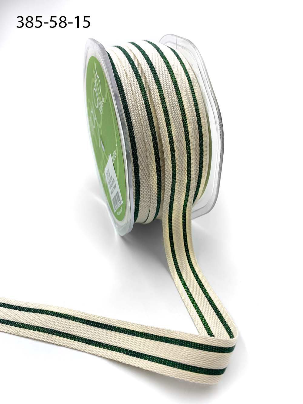 Double Stripe Cotton Ribbon - 1.5 Online Ribbon - May Arts Ribbon