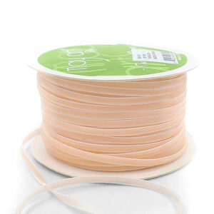1/8 inch Velvet String Cord Ribbon with Woven Edge - 389-18-12 NUDE (NEW)