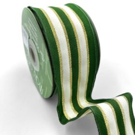 721-2-15 GREEN/IVORY/GOLD