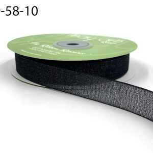 ~5/8 Inch Semi-Sheer Shimmer Woven Ribbon - 729-58-10 BLACK