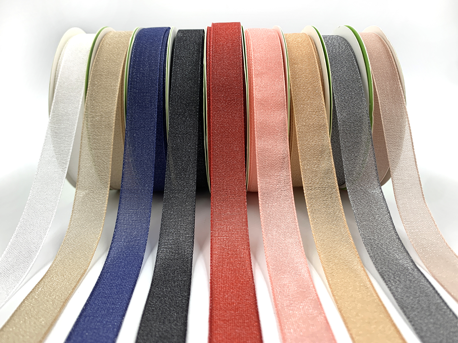 May Arts - 1/8 Inch Solid / Diagonal Stripes Ribbon