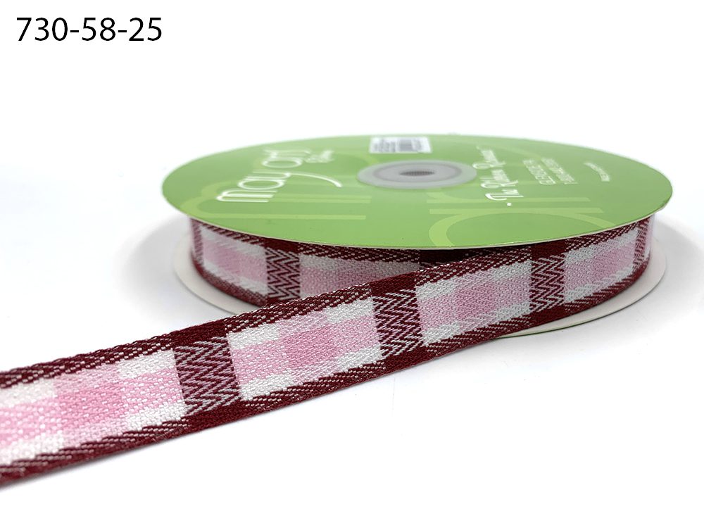 Woven Tartan Plaid Twill Ribbon - 5/8 Ribbon - May Arts