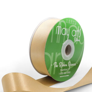 ~1.5 Inch(36MM) Luster Double Faced Satin Ribbon with Woven Edge - HA-15-21L NEW GOLD