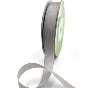 1/2 Inch 100% Hand-Dyed Silk Ribbon with Woven Edge - SK-12-32 PAVESTONE GREY (NEW)