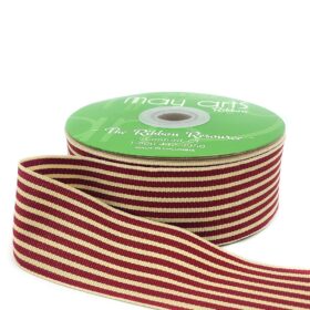 RG-5-25 BURGUNDY/OATMEAL STRIPES