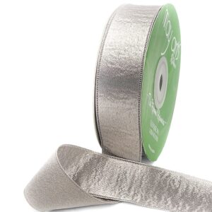 1 Inch Single Sided Sleek Ripple Tape Ribbon With Woven Edge - 739-1-31 SILVER