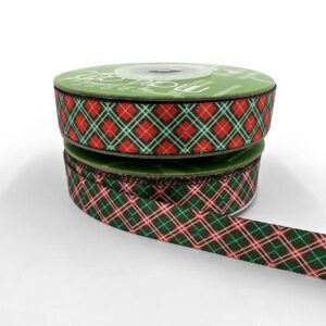 5/8 Inch Scottish Checkered Printed Ribbon