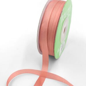 100% Hand-Dyed 1/4 Inch Silk Ribbon with Woven Edge - SK-4-12 MUTED CLAY (NEW)