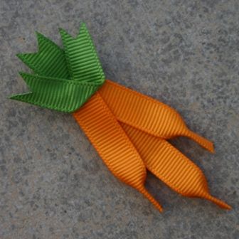 May Arts Ribbon Easter Craft Idea - Grosgrain Ribbon Carrot 
